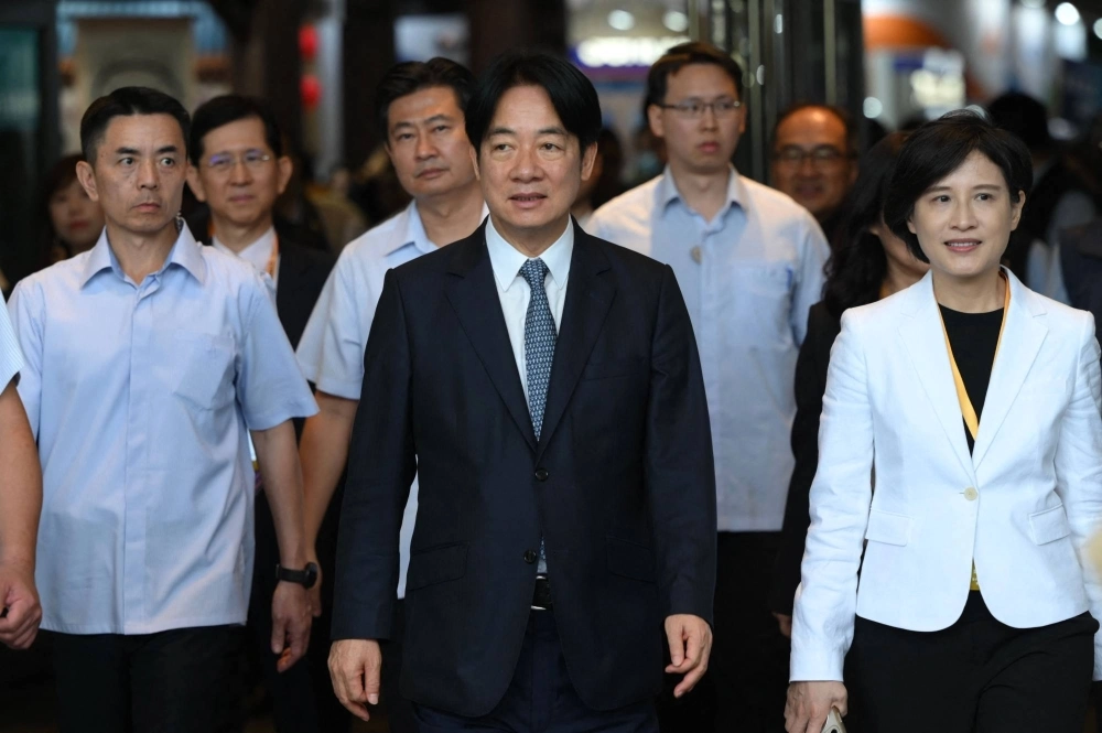 Taiwan President-elect Lai Ching-te arrives at the CyberSec 2024 Exhibition in Taipei on Wednesday. Taiwan President-elect Lai Ching-te arrives at the CyberSec 2024 Exhibition in Taipei on Wednesday.