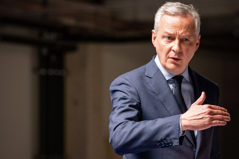 Bruno Le Maire, France's finance minister, speaks at an event in Nesle, France, in April 2023. Bruno Le Maire, France's finance minister, speaks at an event in Nesle, France, in April 2023.