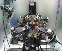 Mitsubishi Electric's TOKUI Fast Accurate Synchronized Motion Testing Robot solves a Rubik's Cube | Courtesy of Mitsubishi Electric