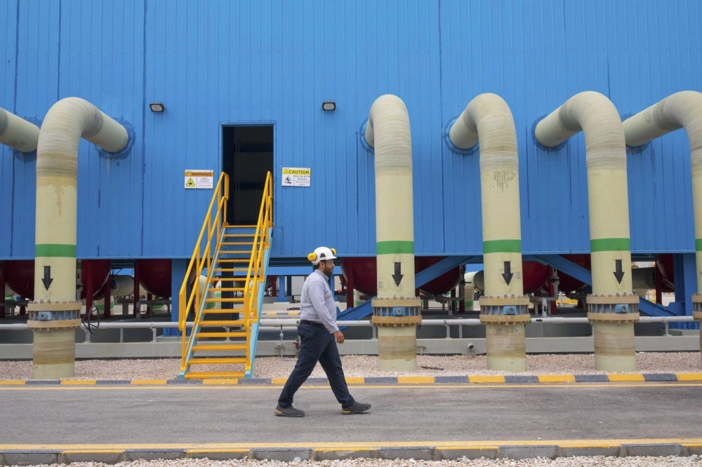 Nawaf Al-Osimy, chief technical officer of the Jazlah Water Desalination plant, which draws vast quantities of water from the Persian Gulf and makes it drinkable, in Jubail, Saudi Arabia, on March 4.  Nawaf Al-Osimy, chief technical officer of the Jazlah Water Desalination plant, which draws vast quantities of water from the Persian Gulf and makes it drinkable, in Jubail, Saudi Arabia, on March 4.