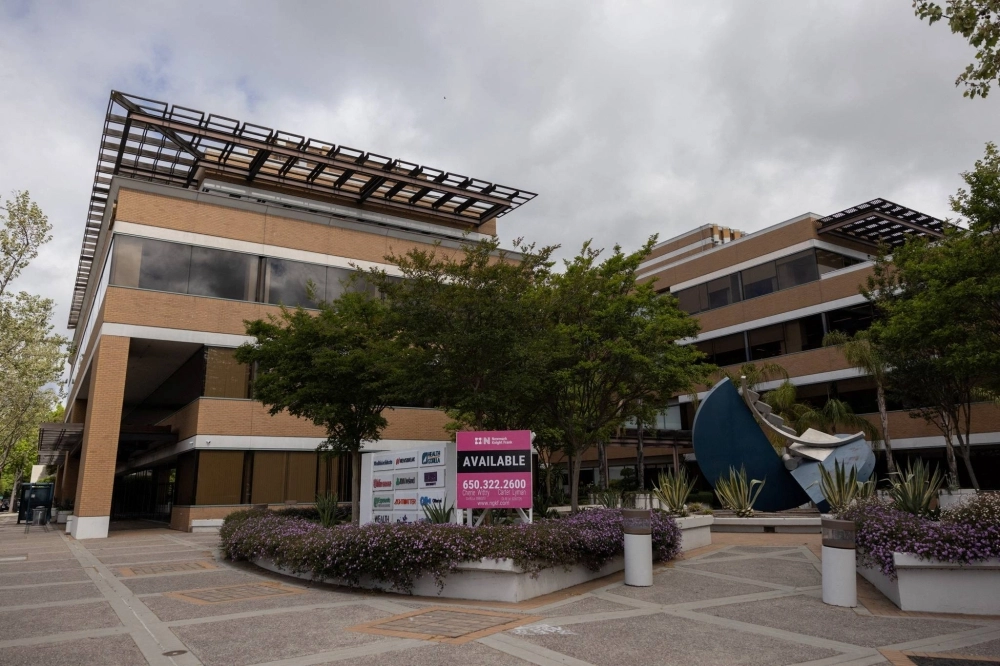 The NewsBreak company logo adorns a sign at a corporate office building in Mountain View, California, on April 26 The NewsBreak company logo adorns a sign at a corporate office building in Mountain View, California, on April 26