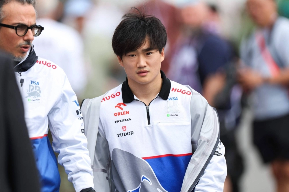 RB's Yuki Tsunoda arrives at the circuit Saturday ahead of qualifying for the Canadian Grand Prix in Montreal. RB's Yuki Tsunoda arrives at the circuit Saturday ahead of qualifying for the Canadian Grand Prix in Montreal.