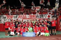 Urawa Reds Ladies celebrate winning the Asian club title last month over South Korean side Hyundai Steel Red Angels.  | WE League