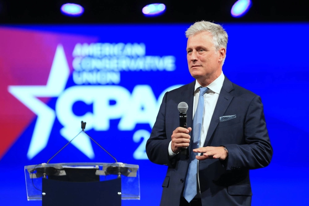 Robert O’Brien speaks at the Conservative Political Action Conference in Dallas in 2021. Robert O’Brien speaks at the Conservative Political Action Conference in Dallas in 2021.