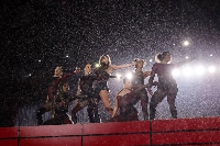 Water is sprayed over the stage at a Taylor Swift concert in Rio de Janeiro in November 2023. | Brazil