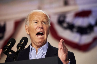 U.S. President Joe Biden speaks during a campaign event in Madison, Wisconsin, on Friday. U.S. President Joe Biden speaks during a campaign event in Madison, Wisconsin, on Friday.