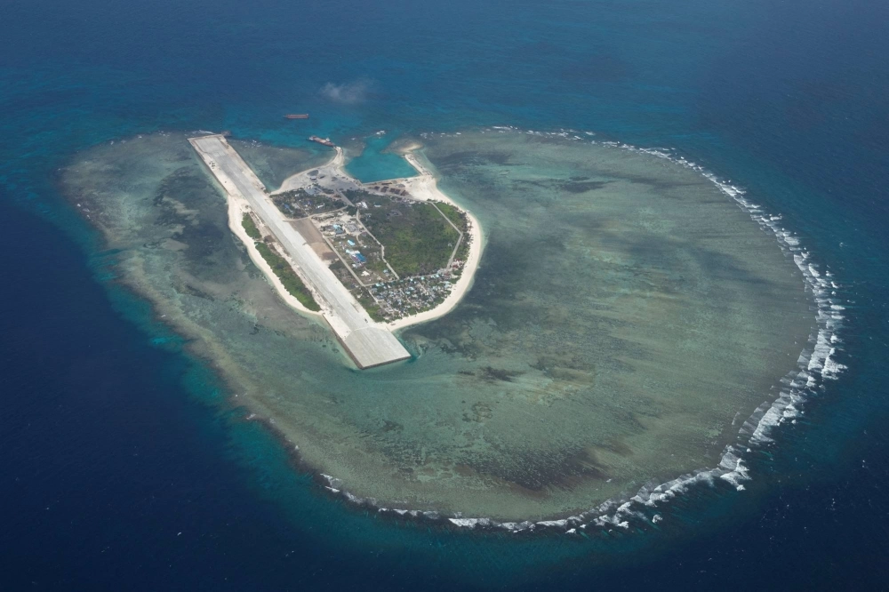 The Philippine-occupied Thitu Island, locally known as Pag-asa, in the contested Spratly Islands of the South China Sea in March 2023 The Philippine-occupied Thitu Island, locally known as Pag-asa, in the contested Spratly Islands of the South China Sea in March 2023