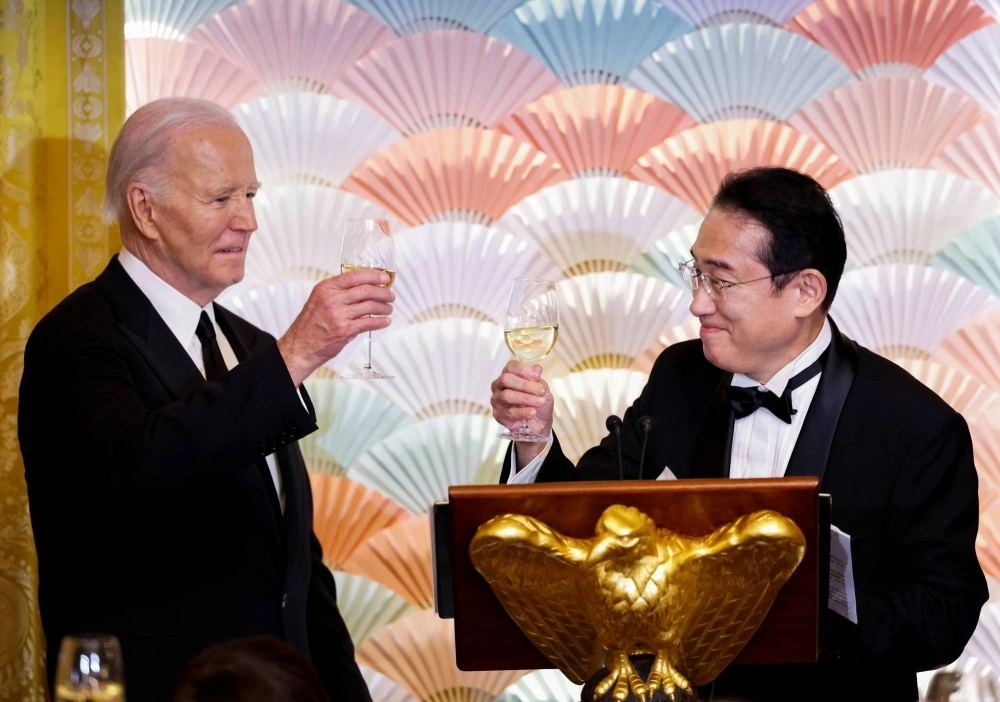 U.S. President Joe Biden and Prime Minister Fumio Kishida in Washington in April. Both leaders face an uphill battle to stay at the helm of their respective parties and countries. U.S. President Joe Biden and Prime Minister Fumio Kishida in Washington in April. Both leaders face an uphill battle to stay at the helm of their respective parties and countries.