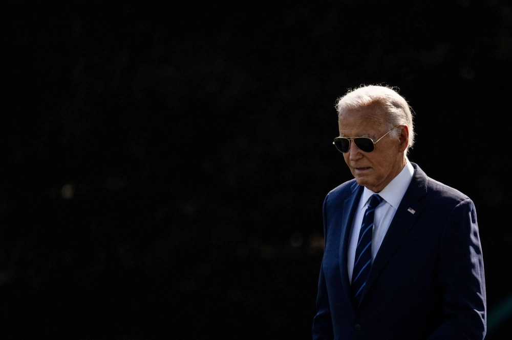 U.S. President Joe Biden walks out of the Oval Office toward Marine One on the South Lawn of the White House in Washington on Monday. U.S. President Joe Biden walks out of the Oval Office toward Marine One on the South Lawn of the White House in Washington on Monday.
