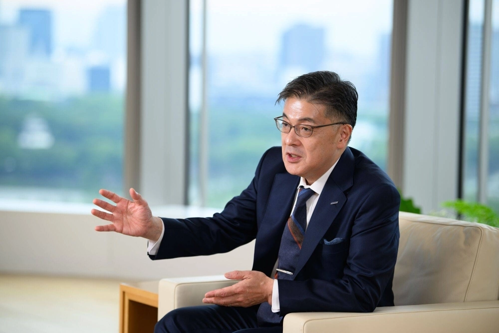 Yuki Kusumi, CEO of Panasonic Holdings, during an interview in Tokyo last week Yuki Kusumi, CEO of Panasonic Holdings, during an interview in Tokyo last week