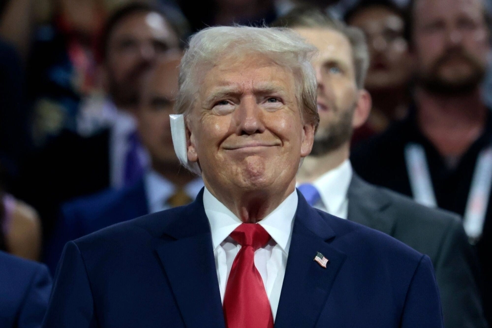 Former U.S. President Donald Trump during the Republican National Convention (RNC) in Milwaukee, Wisconsin, on Monday Former U.S. President Donald Trump during the Republican National Convention (RNC) in Milwaukee, Wisconsin, on Monday