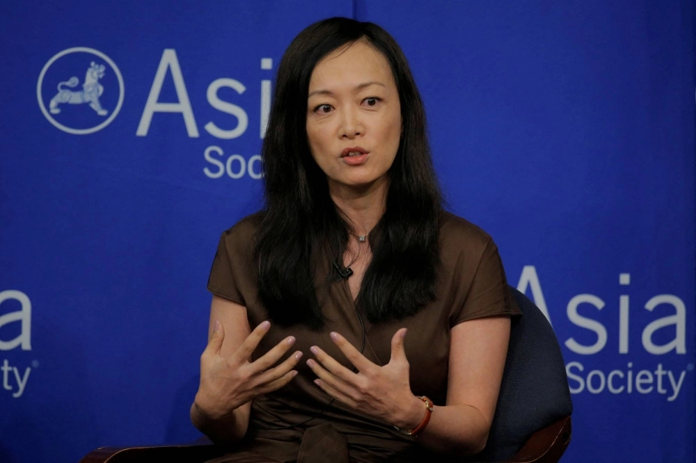 Sue Mi Terry, then director at Bower Group Asia, speaks on a panel at the Asia Society in New York in 2017. Sue Mi Terry, then director at Bower Group Asia, speaks on a panel at the Asia Society in New York in 2017.