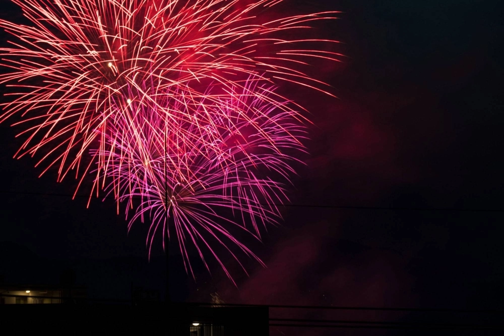 Fireworks during Irumagawa Tanabata Festival in Sayama, Saitama Prefecture in July 2023 Fireworks during Irumagawa Tanabata Festival in Sayama, Saitama Prefecture in July 2023