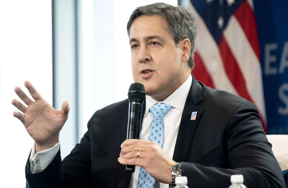 Paul Dans of the Heritage Foundation, the conservative think tank behind Project 2025, speaks at an event in National Harbor, Maryland, on April 21, 2023.  Paul Dans of the Heritage Foundation, the conservative think tank behind Project 2025, speaks at an event in National Harbor, Maryland, on April 21, 2023.