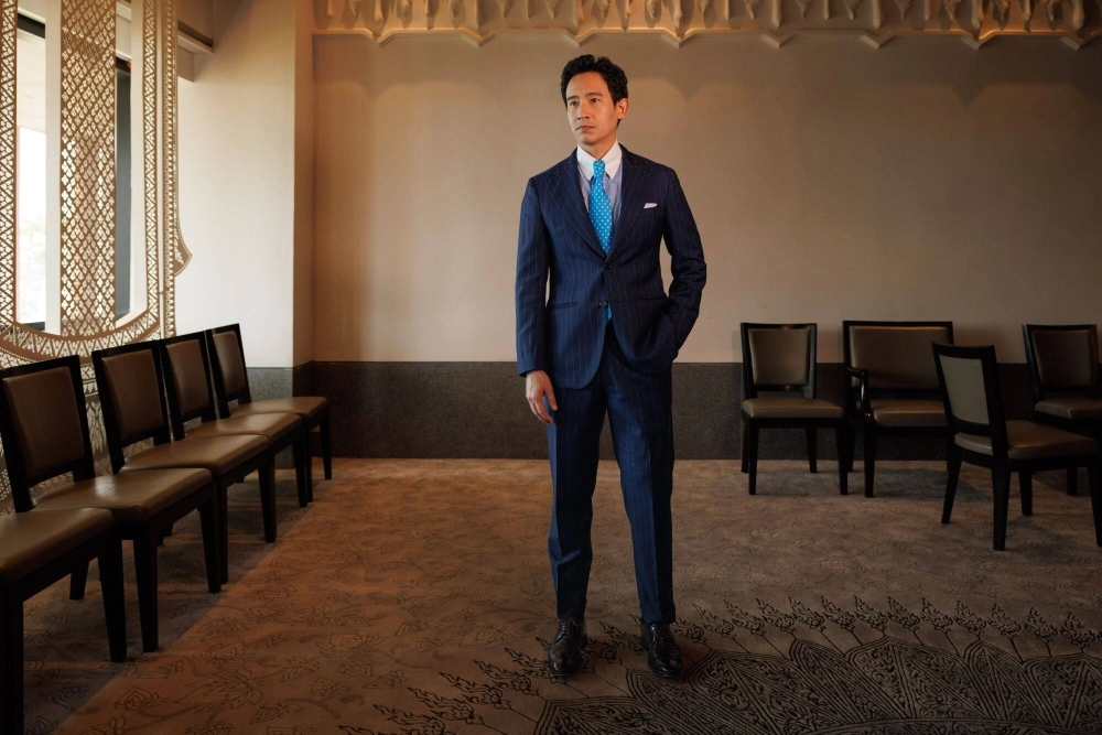 Pita Limjaroenrat, leader of the Thailand's Move Forward Party, in Bangkok on Thursday.  Pita Limjaroenrat, leader of the Thailand's Move Forward Party, in Bangkok on Thursday.
