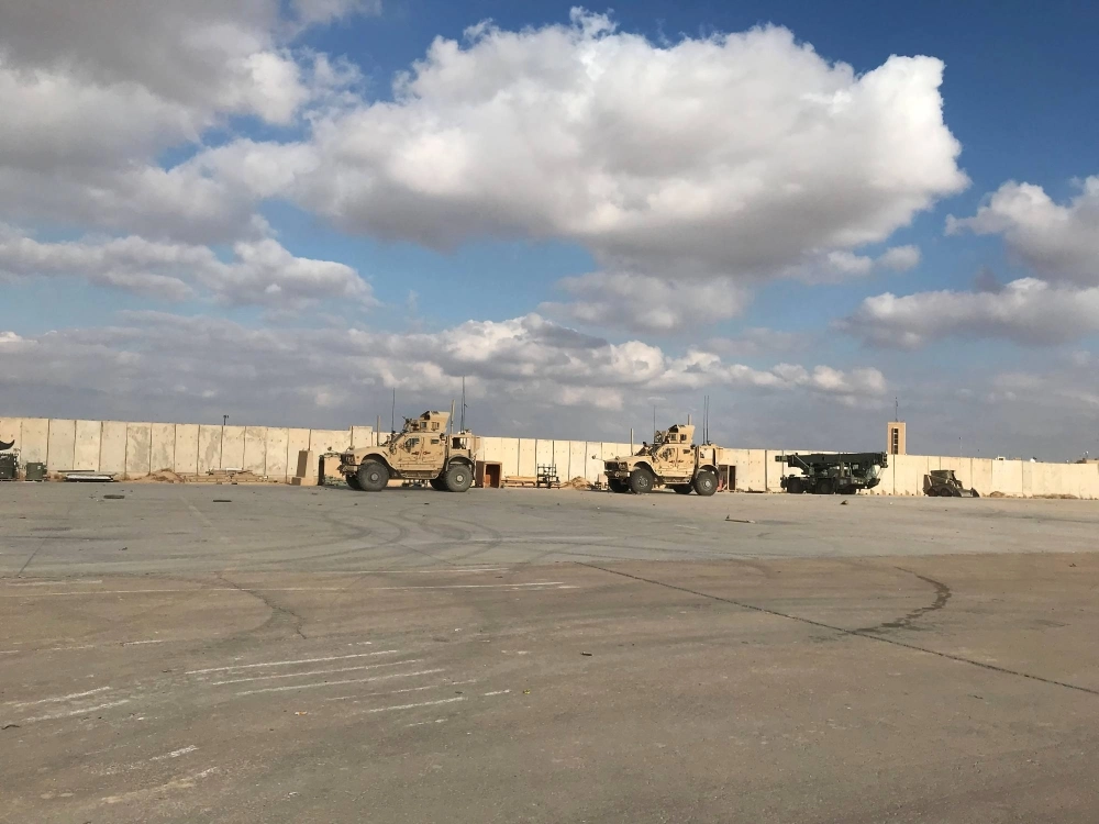 U.S. military vehicles at the Ain al-Asad air base in Anbar province, Iraq, in 2020 U.S. military vehicles at the Ain al-Asad air base in Anbar province, Iraq, in 2020