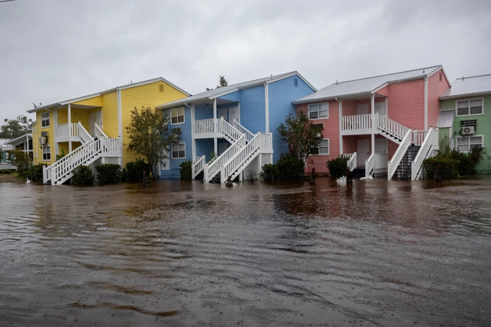 Homes surrounded by floodwaters in Steinhatchee, Florida, after Hurricane Debby made landfall on Aug. 5. Homes surrounded by floodwaters in Steinhatchee, Florida, after Hurricane Debby made landfall on Aug. 5.