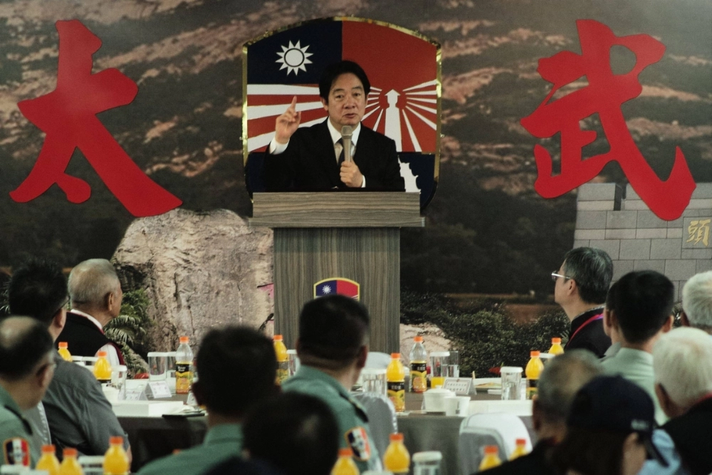 Taiwanese President Lai Ching-te speaks to veterans during the 66th anniversary of the Kinmen artillery battle in Kinmen, Taiwan, on Aug. 23. In an interview with local media broadcast on Sunday, Lai said that it is not for the sake of territorial integrity that China wants to annex Taiwan. Taiwanese President Lai Ching-te speaks to veterans during the 66th anniversary of the Kinmen artillery battle in Kinmen, Taiwan, on Aug. 23. In an interview with local media broadcast on Sunday, Lai said that it is not for the sake of territorial integrity that China wants to annex Taiwan.