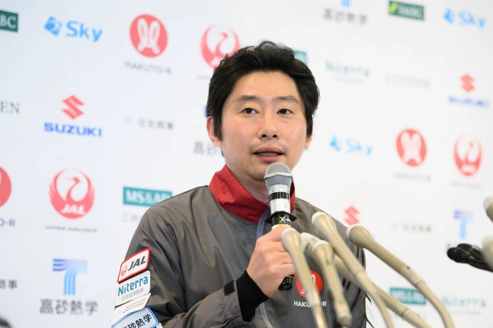 Ispace CEO Takeshi Hakamada speaks during a news conference in Tokyo in April 2023, after the firm's first attempt to land on the moon failed. Ispace CEO Takeshi Hakamada speaks during a news conference in Tokyo in April 2023, after the firm's first attempt to land on the moon failed.