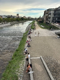 Some parts of the banks of the Kamo River are manicured and orderly, while others retain some of the wilderness that makes it such a perfect retreat from Kyoto's more urban locales. | SHAWN B. SWINGER