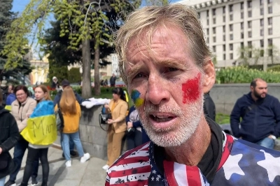 Ryan Routh speaks during an interview at a rally to urge foreign leaders and international organizations to help provide humanitarian aid in central Kyiv in April 2022, amid Russia's invasion of its neighbor. Routh, 58, was charged with two gun-related crimes in a federal court in Florida on Monday, a day after he was spotted with a rifle hiding in shrubbery on the property line of Trump's golf course. Ryan Routh speaks during an interview at a rally to urge foreign leaders and international organizations to help provide humanitarian aid in central Kyiv in April 2022, amid Russia's invasion of its neighbor. Routh, 58, was charged with two gun-related crimes in a federal court in Florida on Monday, a day after he was spotted with a rifle hiding in shrubbery on the property line of Trump's golf course.