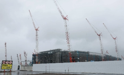 Rapidus' new semiconductor plant under construction in Chitose, Hokkaido, in July Rapidus' new semiconductor plant under construction in Chitose, Hokkaido, in July