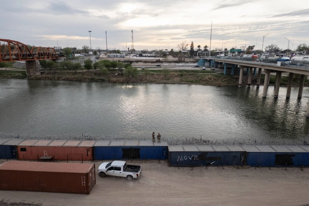U.S. border guards in Eagle Pass, Texas, in February U.S. border guards in Eagle Pass, Texas, in February