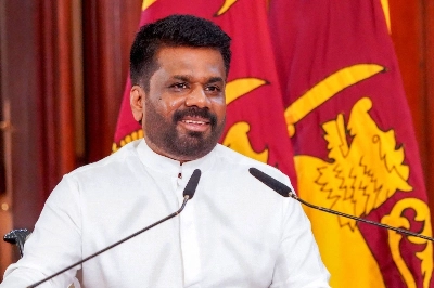 Newly elected Sri Lankan President Anura Kumara Dissanayake addresses the nation in Colombo on Wednesday. Newly elected Sri Lankan President Anura Kumara Dissanayake addresses the nation in Colombo on Wednesday.