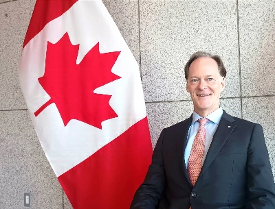 Canadian Ambassador to Japan Ian McKay, who is also his country's special envoy for the Indo-Pacific, takes part in an interview with The Japan Times last week. Canadian Ambassador to Japan Ian McKay, who is also his country's special envoy for the Indo-Pacific, takes part in an interview with The Japan Times last week.