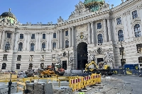 Construction at Michaelerplatz in Vienna, Austria, in July | Bloomberg