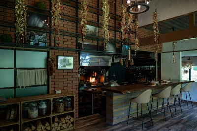 The dining room at Ca'enne is as authentically rustic as the ingredients — all from Nagano Prefecture's Yatsugatake region — that chef Noriyuki Usui cooks with. The dining room at Ca'enne is as authentically rustic as the ingredients — all from Nagano Prefecture's Yatsugatake region — that chef Noriyuki Usui cooks with.