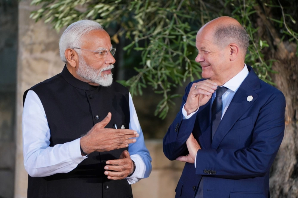 Indian Prime Minister Narendra Modi and German Chancellor Olaf Scholz. Indian Prime Minister Narendra Modi and German Chancellor Olaf Scholz.