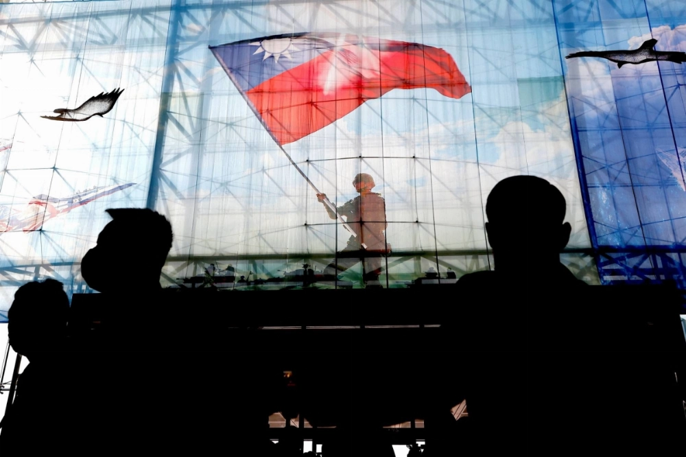 Taiwanese flags are seen at the Ministry of National Defense of Taiwan in Taipei on Dec. 26, 2022. Taiwanese flags are seen at the Ministry of National Defense of Taiwan in Taipei on Dec. 26, 2022.