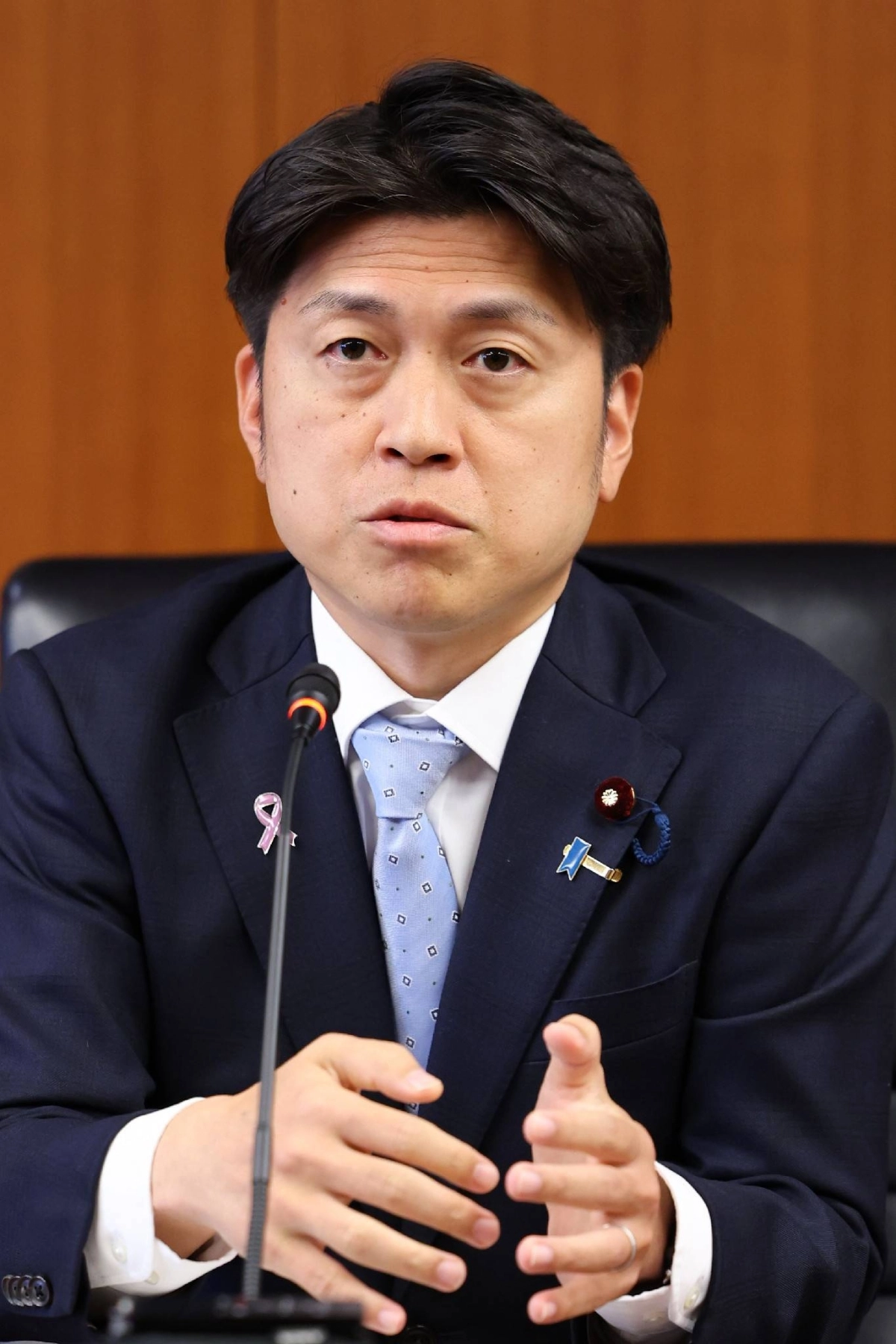Land minister Hiromasa Nakano vows to secure a sufficient budget for dealing with natural disasters during an interview on Wednesday. Land minister Hiromasa Nakano vows to secure a sufficient budget for dealing with natural disasters during an interview on Wednesday.