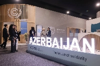 The Azerbaijan pavilion during the COP29 climate conference in Baku, Azerbaijan, on Monday | Bloomberg