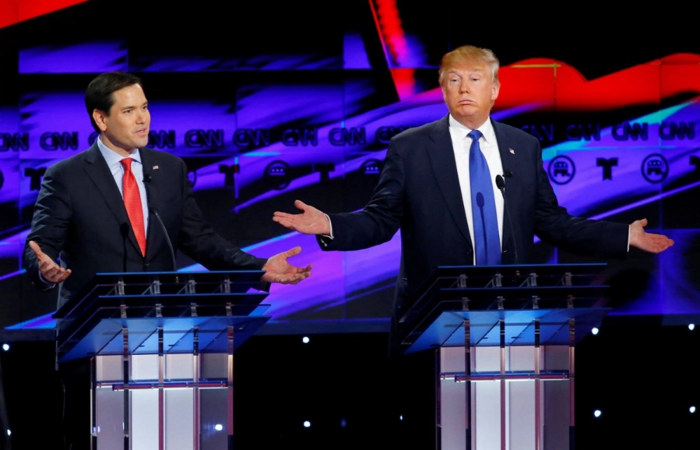 Marco Rubio debates Donald Trump during the 2016 Republican presidential primary race. The president-elect has named the senator from Florida as his prospective secretary of state. Marco Rubio debates Donald Trump during the 2016 Republican presidential primary race. The president-elect has named the senator from Florida as his prospective secretary of state.