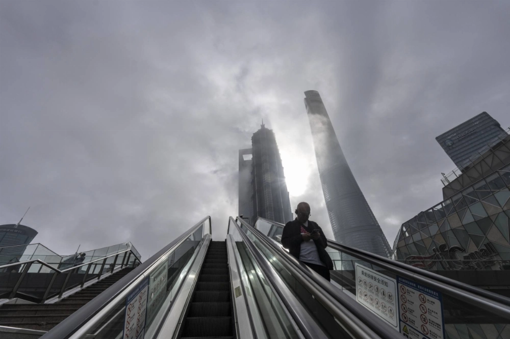 Pudong's Lujiazui Financial District in Shanghai, China Pudong's Lujiazui Financial District in Shanghai, China