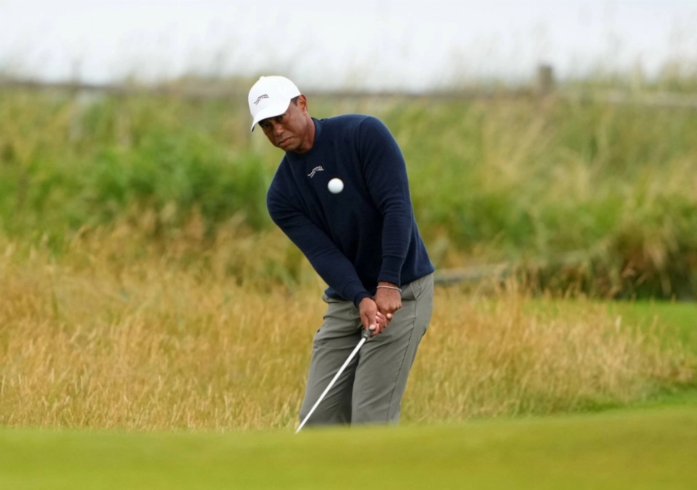 Tiger Woods in action during the 152nd Open Championship at the Royal Troon Golf Club in Troon, Scotland, on July 19 Tiger Woods in action during the 152nd Open Championship at the Royal Troon Golf Club in Troon, Scotland, on July 19