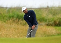 Tiger Woods in action during the 152nd Open Championship at the Royal Troon Golf Club in Troon, Scotland, on July 19 | Reuters