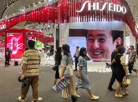 A Shiseido at a consumer products exhibition in Haikou, China, in 2023.  | Reuters