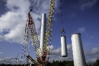 A wind turbine installation near Skara, Sweden | Bloomberg