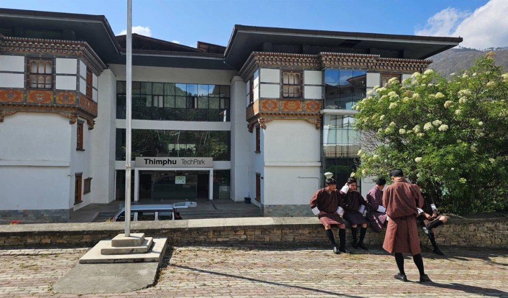 Thimphu TechPark building in Thimphu, Bhutan, on Oct. 17 Thimphu TechPark building in Thimphu, Bhutan, on Oct. 17