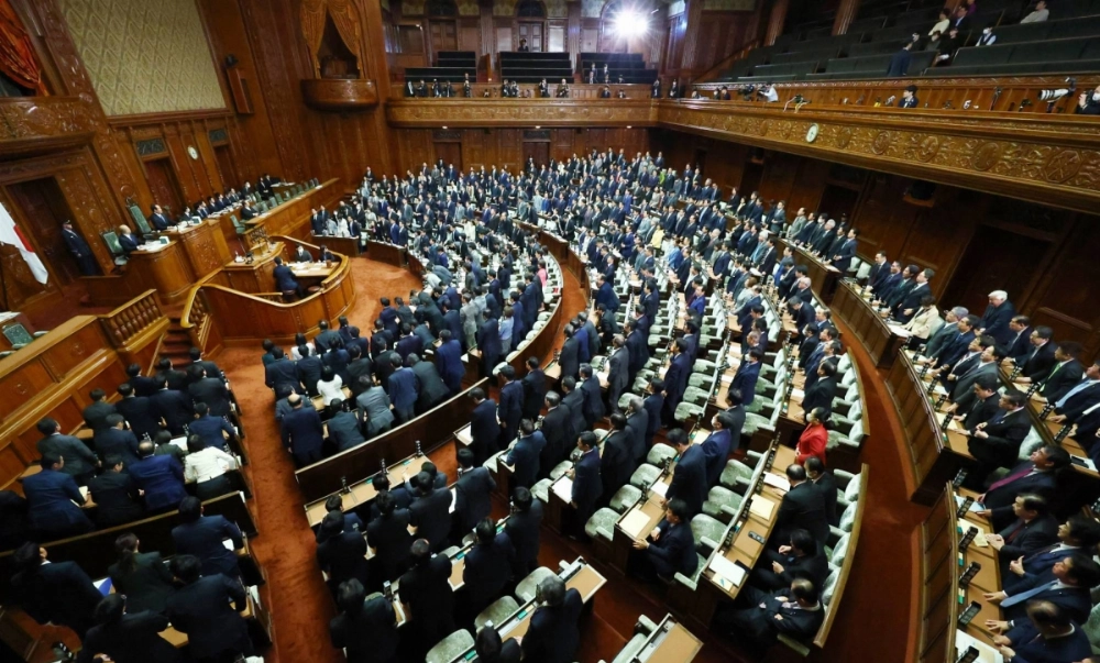 The plenary session of the House of Representatives, which passed the three political reform bills, in parliament on Tuesday The plenary session of the House of Representatives, which passed the three political reform bills, in parliament on Tuesday