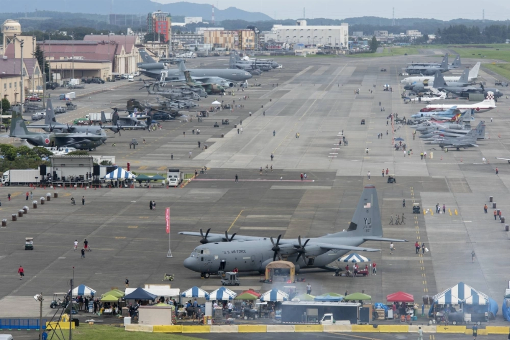 The Yokota Air Base in western Tokyo in September 2019. An inspection of the base by Japanese government officials on Friday came amid public pressure to investigate suspected links between the use of PFAS-containing firefighting foam by the U.S. base and contamination of soil and groundwater in western Tokyo. The Yokota Air Base in western Tokyo in September 2019. An inspection of the base by Japanese government officials on Friday came amid public pressure to investigate suspected links between the use of PFAS-containing firefighting foam by the U.S. base and contamination of soil and groundwater in western Tokyo.