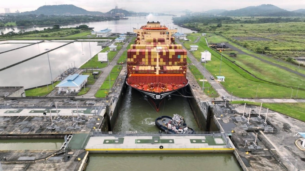 The container ship MSC Marie can be seen transiting through the Panama Canal in this handout picture released by the Panama Canal Authority on Aug. 30. The container ship MSC Marie can be seen transiting through the Panama Canal in this handout picture released by the Panama Canal Authority on Aug. 30.