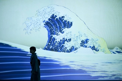 "Ukiyoe Immersive Art Exhibition" includes an installation of Katsushika Hokusai’s “The Great Wave off Kanagawa.” "Ukiyoe Immersive Art Exhibition" includes an installation of Katsushika Hokusai’s “The Great Wave off Kanagawa.”