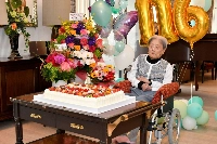 Tomiko Itooka died of old age in a nursing home for the elderly in the city of Ashiya, Hyogo Prefecture. | Ashiya City / VIA AFP-JIJI