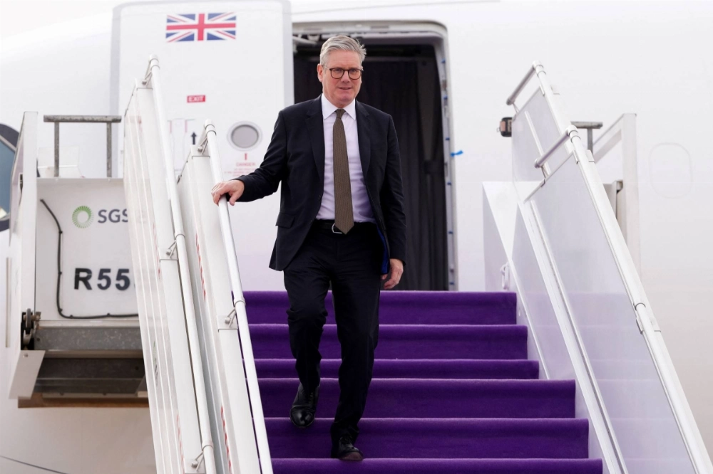 British Prime Minister Keir Starmer arrives at King Khalid International airport in Riyadh, Saudi Arabia, on Dec. 9. British Prime Minister Keir Starmer arrives at King Khalid International airport in Riyadh, Saudi Arabia, on Dec. 9.