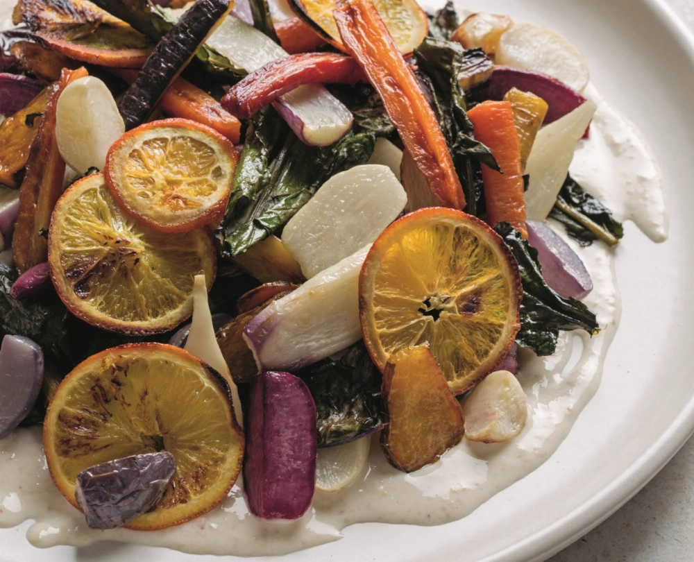 Pan-roasted baby beets, carrots, turnips and orange may be an otherwise American dish, but Sonoko Sakai's addition of lemon-miso yogurt turns it into a 'wafū' (Japanese style) marvel. Pan-roasted baby beets, carrots, turnips and orange may be an otherwise American dish, but Sonoko Sakai's addition of lemon-miso yogurt turns it into a 'wafū' (Japanese style) marvel.