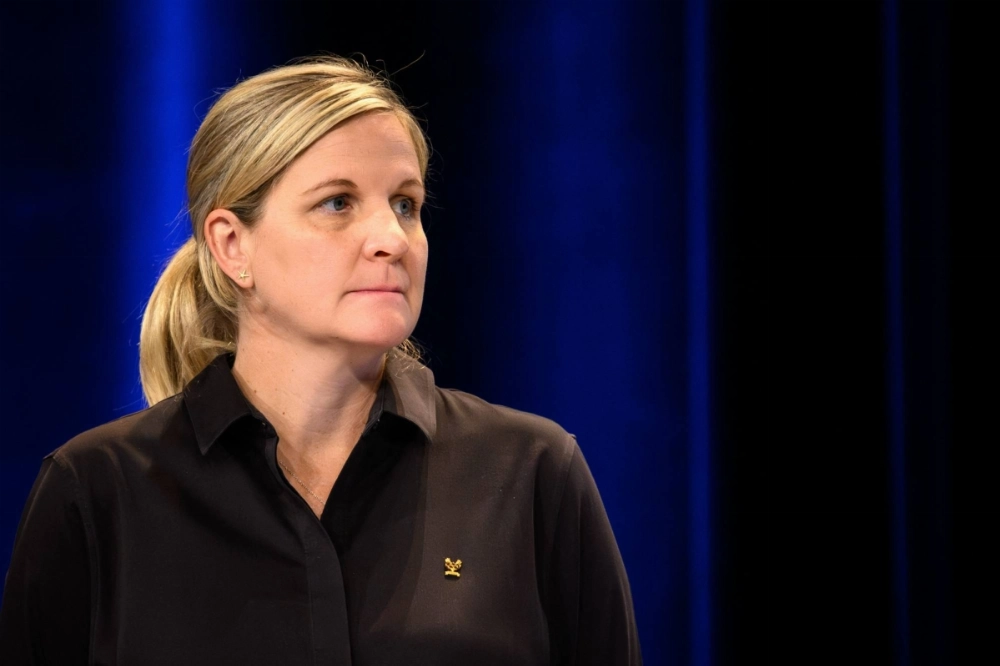 Kirsty Coventry, who is bidding to become the next president of the International Olympic Committee, in Paris on Aug. 10, 2024.  Kirsty Coventry, who is bidding to become the next president of the International Olympic Committee, in Paris on Aug. 10, 2024.